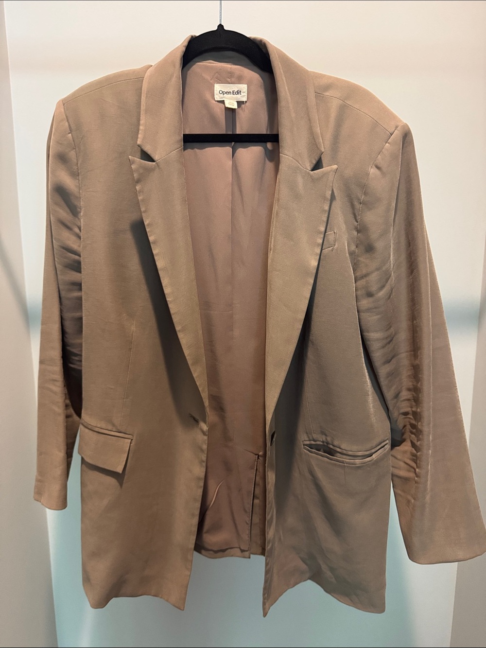 Women's Taupe Blazer Jacket